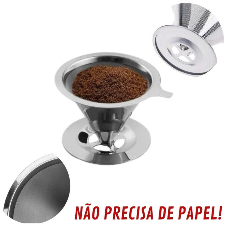 Coador de Café Permanente Reutilizável em Aço Inox 101/103