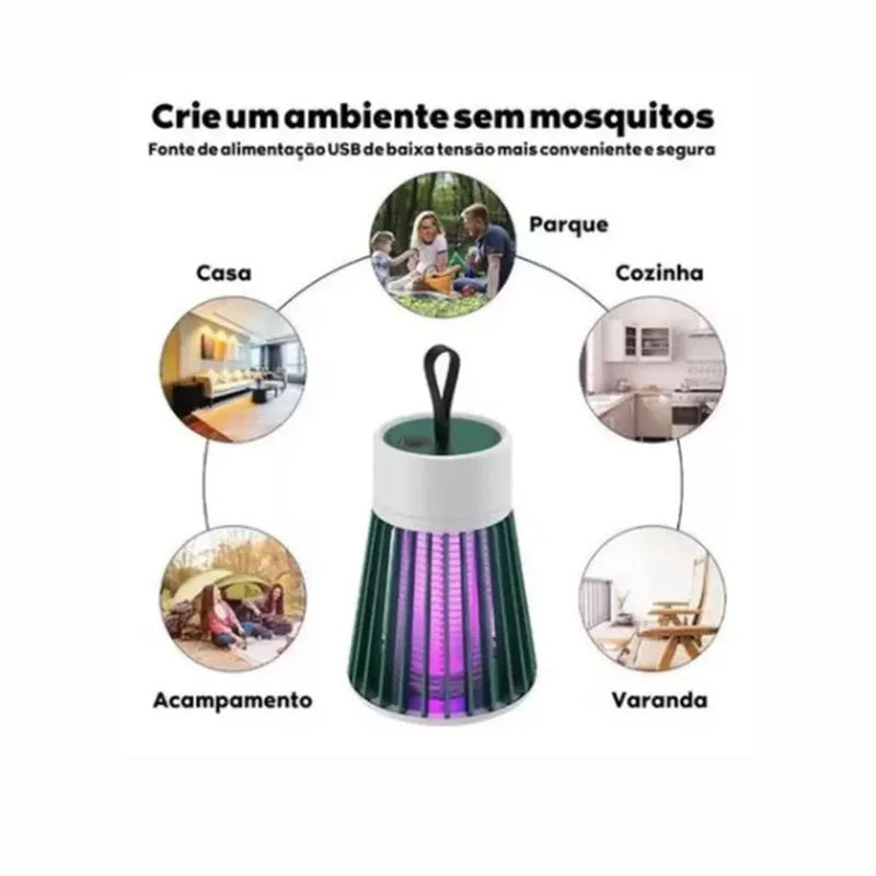 Luminária Killer LED Repelente Mata Mosquito e Pernilongo Luz Ultravioleta