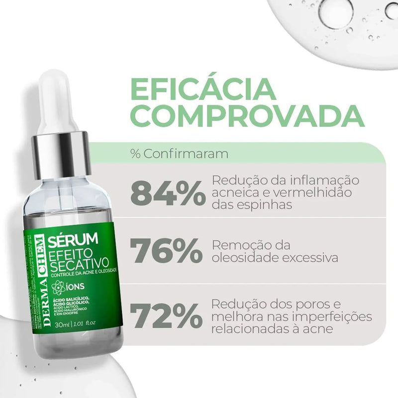 Sérum Efeito Secativo Controle da Acne e Oleosidade - Dermachem 30 ml