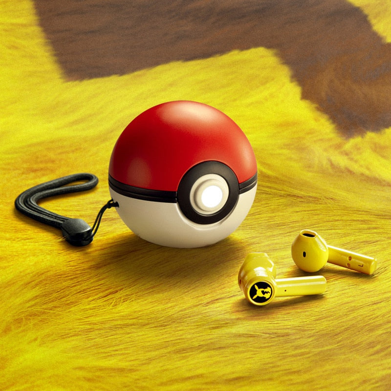 Fone de Ouvido Bluetooth 5.0 Pokebola Pokémon Pikachu