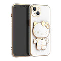 Capa iPhone Hello Kitty Luxo Estilo Adorável com Espelho e Suporte LANÇAMENTO 2023