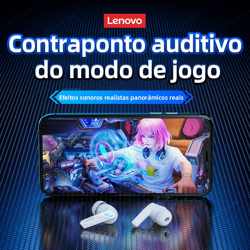 Fone De Ouvido Lenovo Gm2 Pro Gamer Music Bluetooth 5.3