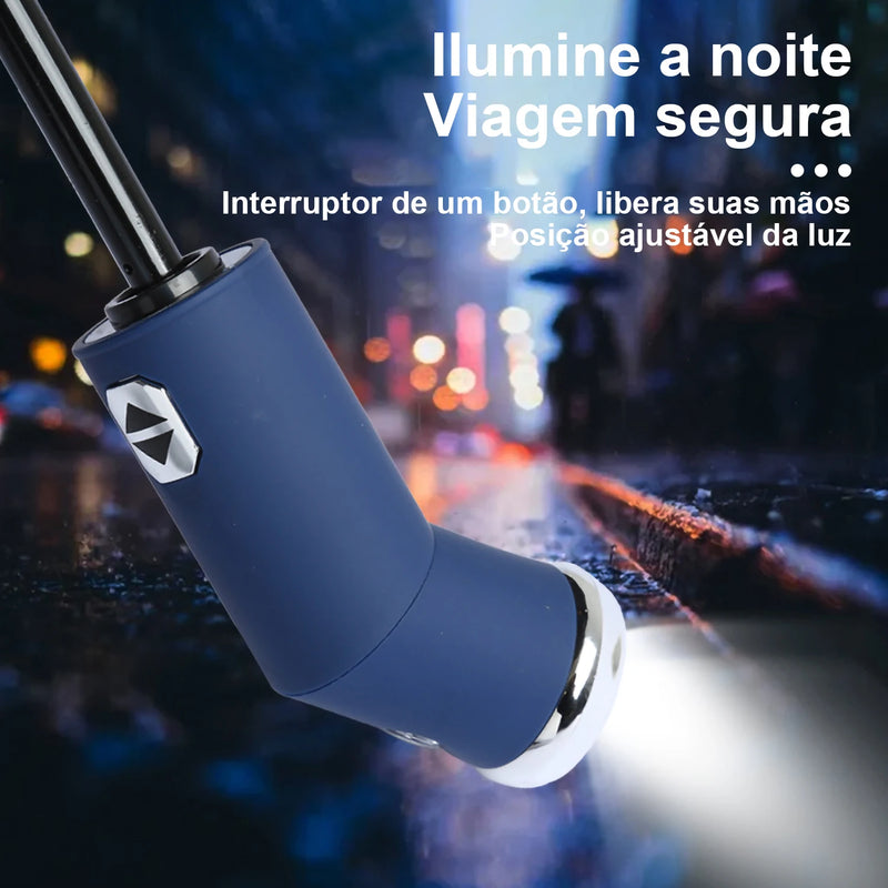 Guarda-Chuva Automático com Luz LED – Sombrinha Dobrável e Prática