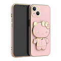 Capa iPhone Hello Kitty Luxo Estilo Adorável com Espelho e Suporte LANÇAMENTO 2023