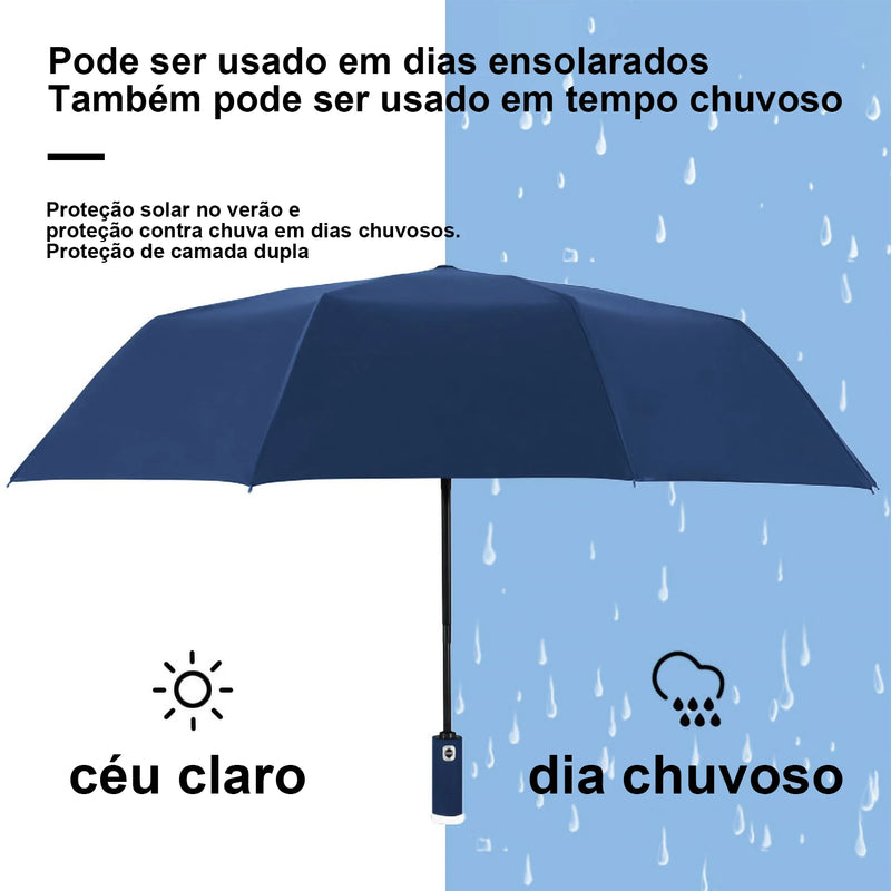 Guarda-Chuva Automático com Luz LED – Sombrinha Dobrável e Prática