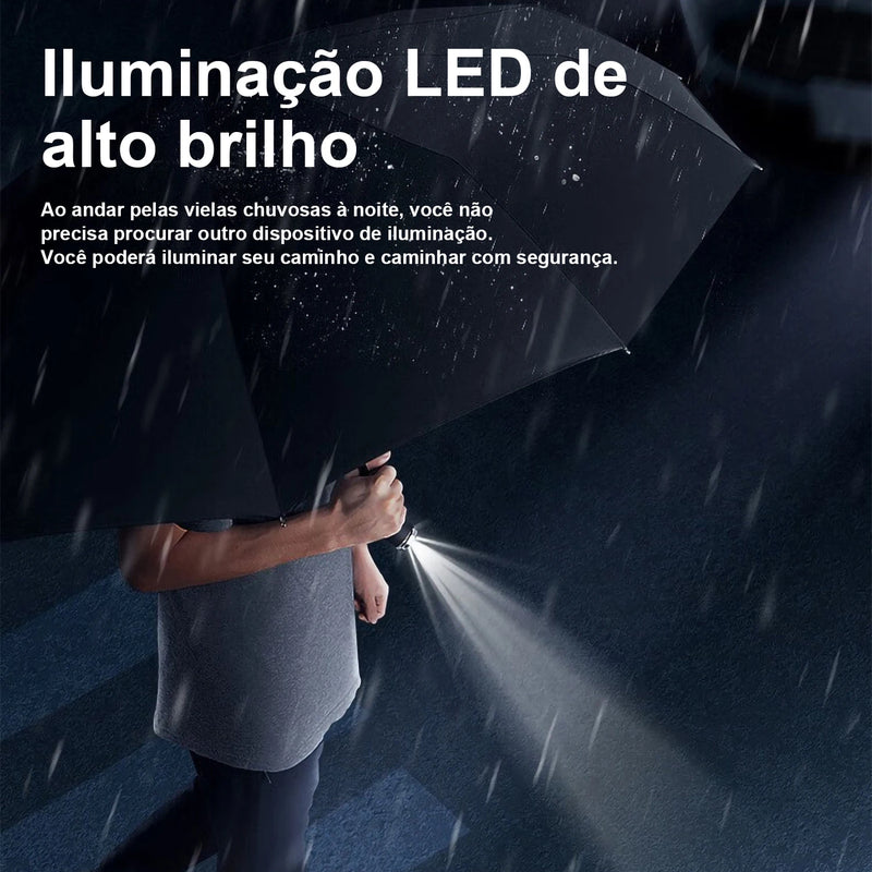 Guarda-Chuva Automático com Luz LED – Sombrinha Dobrável e Prática